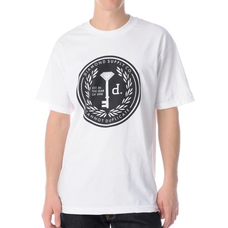 Diamond Supply Cannot Duplicate 3 White Tee Shirt 