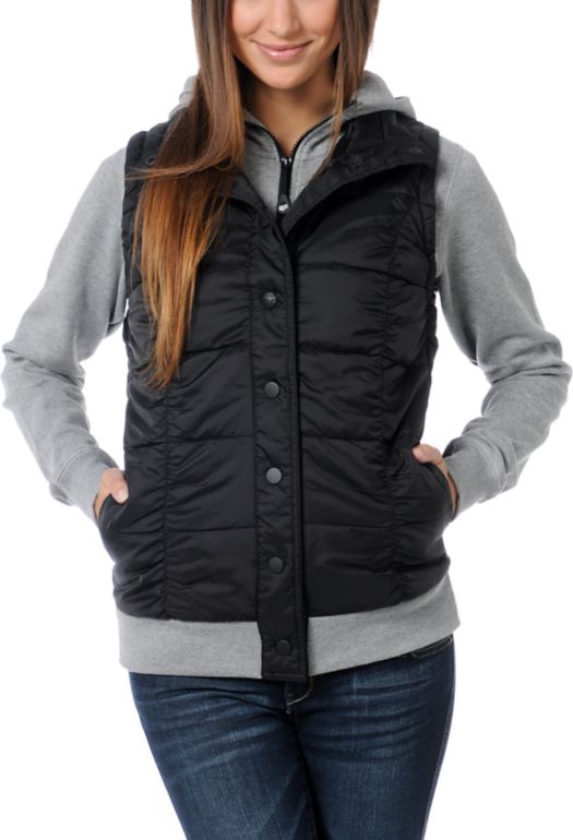 Fox Girls Network   Black Vest Hoodie