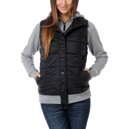 Fox Girls Network   Black Vest Hoodie