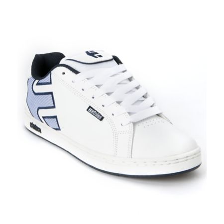 Etnies Fader White & Blue Skate Shoe