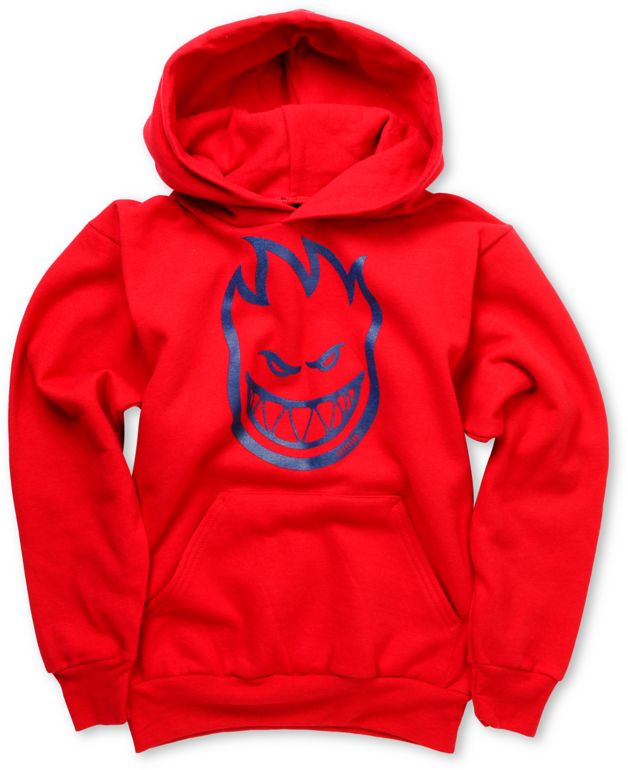 Spitfire Boys Bighead Red & Navy Pullover Hoodie