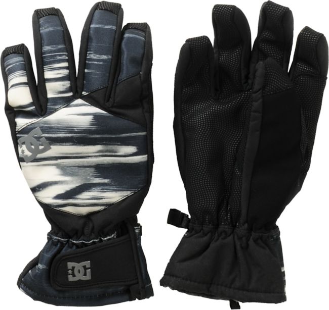 DC Seger Black & White Striped Gloves 2013