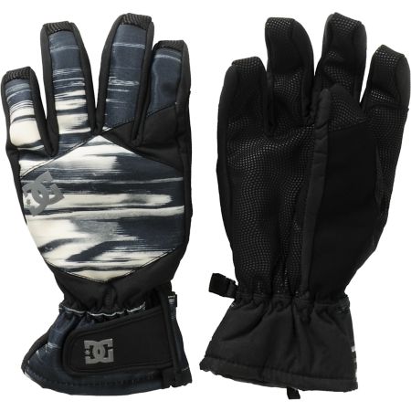 DC Seger Black & White Striped Gloves 2013