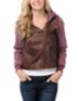 Stussy Faux Leatherette Rust & Brown Hoodie Jacket