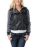 Stussy Faux Leatherette Black Hoodie Jacket