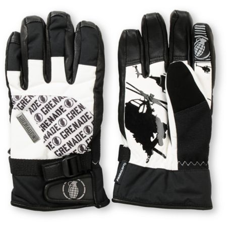 Grenade Huey Black & White 2013 Snowboard Gloves