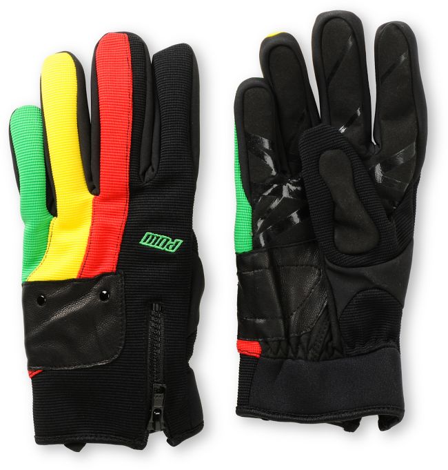 Pow Barker Rasta 2013 Snowboard Gloves