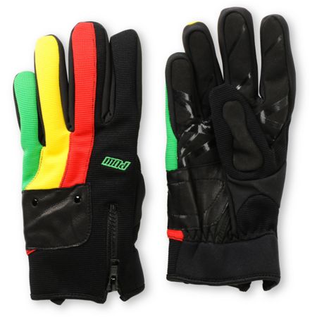 Pow Barker Rasta 2013 Snowboard Gloves 