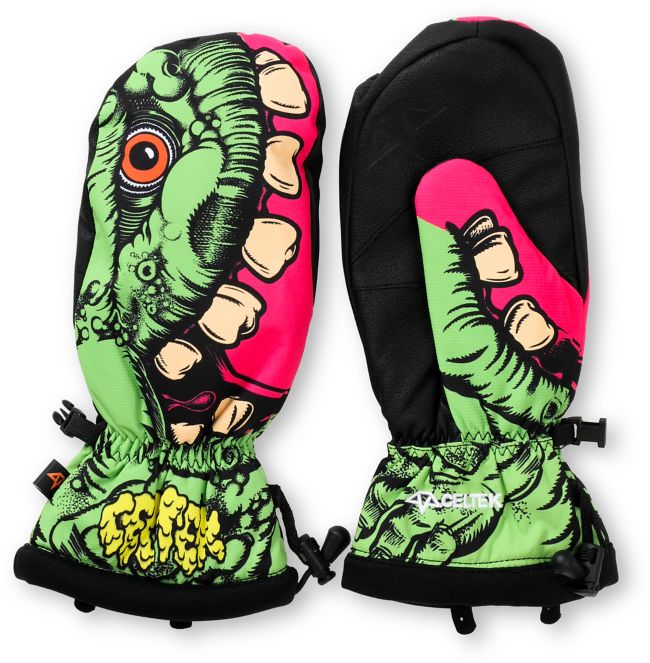 Celtek Bitten by a Mitten Slimer Green Snowboard Mitten