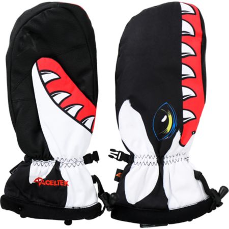 Celtek Bitten by a Mitten Killer Black & Red Snowboard Mitten