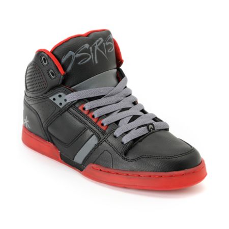 Osiris NYC 83 Black & Red Faisst High Top Shoe 