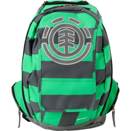 Element Gamine Green & Grey Stripe Backpack