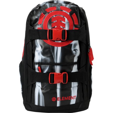 Backpack  Notebooks on Element Upward Smoke Black   Red Skate Backpack At Zumiez   Pdp