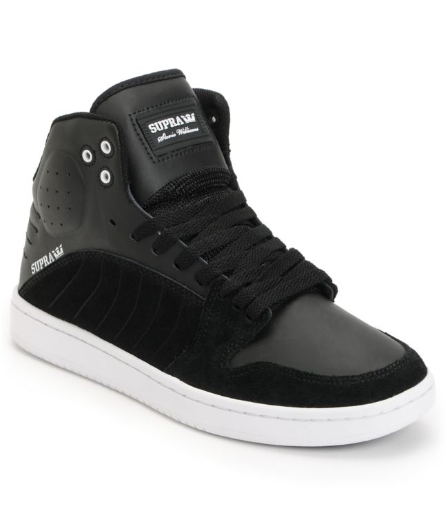 Supra S1W Stevie Williams Black Suede & Leather Skate Shoe