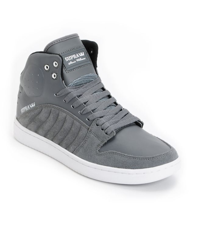 Supra S1W Stevie Williams Grey Suede & Leather Skate Shoe
