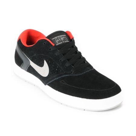 Nike SB P-Rod 6 Lunarlon Black & Grey Skate Shoe 