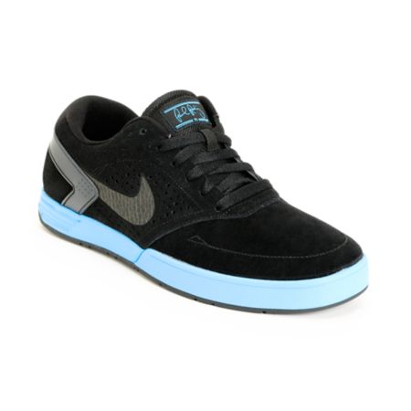 Nike SB P-Rod 6 Lunarlon Black & Blue Glow Skate Shoe