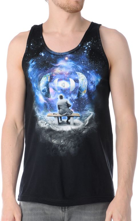 Imaginary Foundation Unfolding Black Tank Top