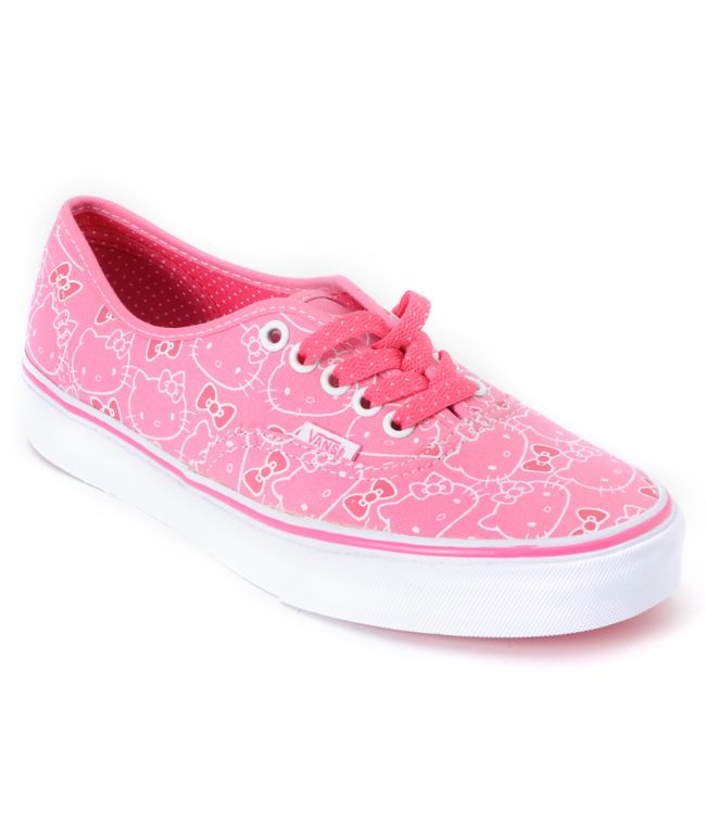 Hello Kitty Vans Hawaiian Pink Girls Authentic Shoe