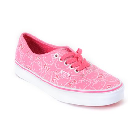 Hello Kitty Vans Hawaiian Pink Girls Authentic Shoe
