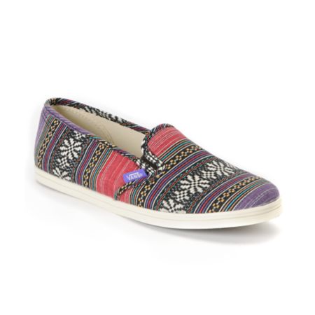 Vans Girls Guate Stripe Slip-On Lo Pro Shoe