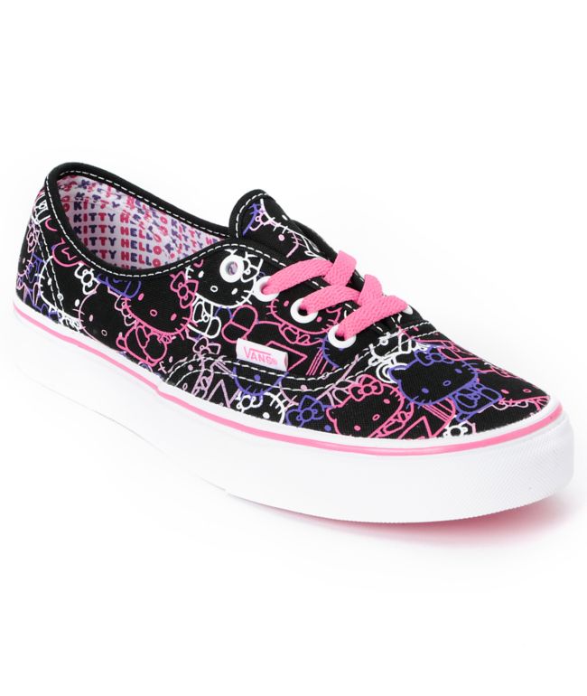 Hello Kitty Vans Passion Flower Pink Girls Authentic Shoe