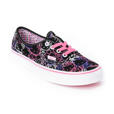Hello Kitty Vans Passion Flower Pink Girls Authentic Shoe