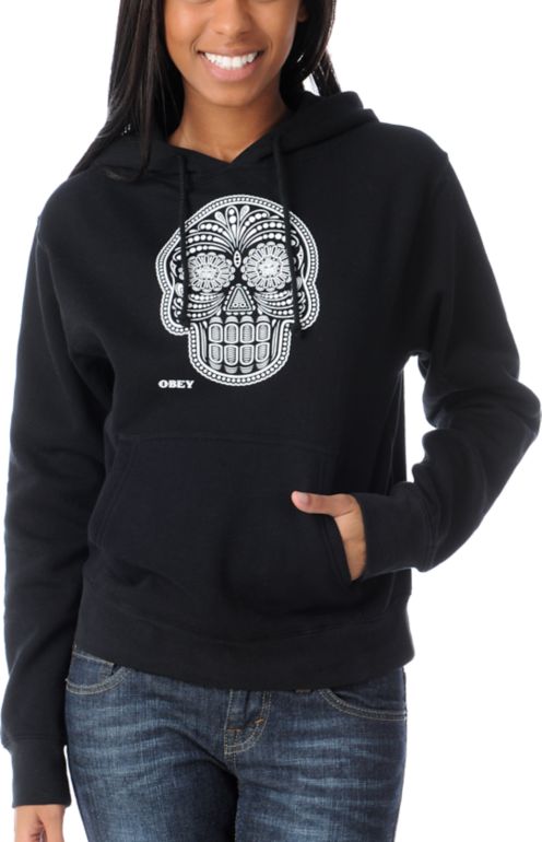 Obey Day Of The Dead Black Pullover Hoodie