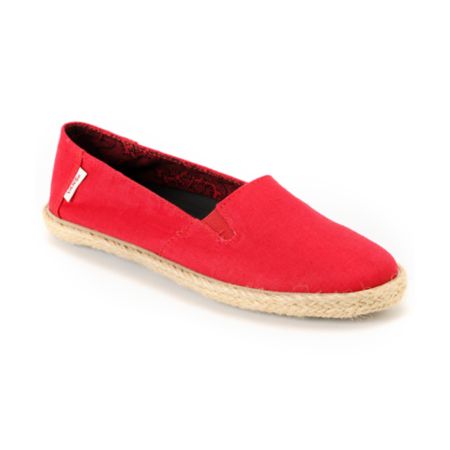 Vans Girls Bixie Chili Pepper Hemp & Rope Sole Shoe