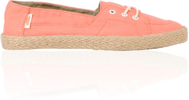 Vans Girls Palisades Vulcanized Fusion Coral & Hemp Slip On Shoe