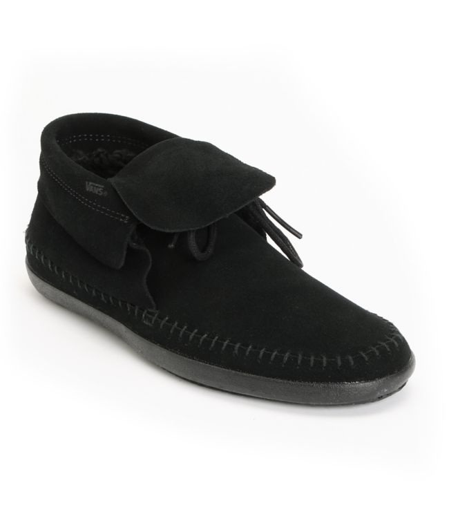 Vans Mohikan Mid Black & Fleece Girls Slip On Shoe