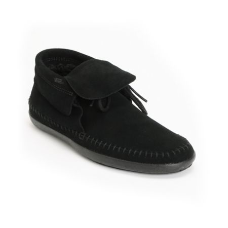 Vans Mohikan Mid Black & Fleece Girls Slip On Shoe