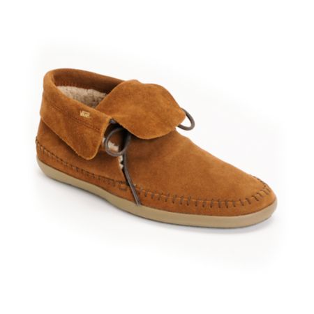 Vans Mohikan Mid Brown & Fleece Girls Slip On Shoe
