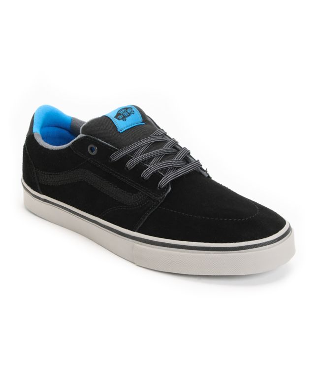 Vans Lindero Black, Pumice & Blue Skate Shoe