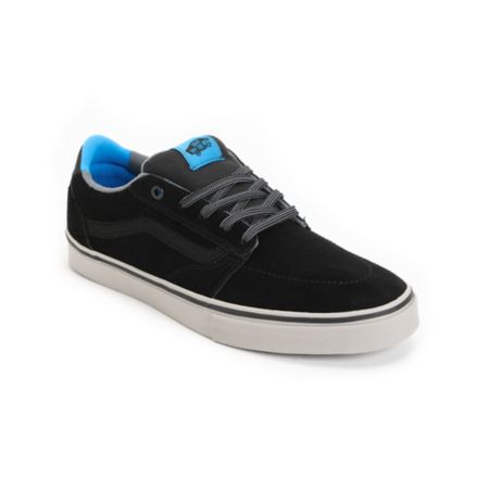 Vans Lindero Black, Pumice & Blue Skate Shoe