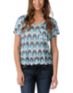Empyre Girls Aqua & White Hatfield Honey Comb Print Tee Shirt