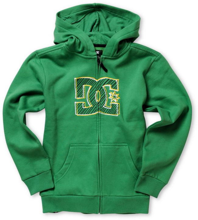 DC Boys Modpod Green Zip Up Hoodie