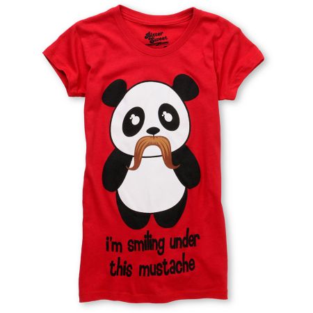 Bitter Sweet Under Mustache Red Tee Shirt 