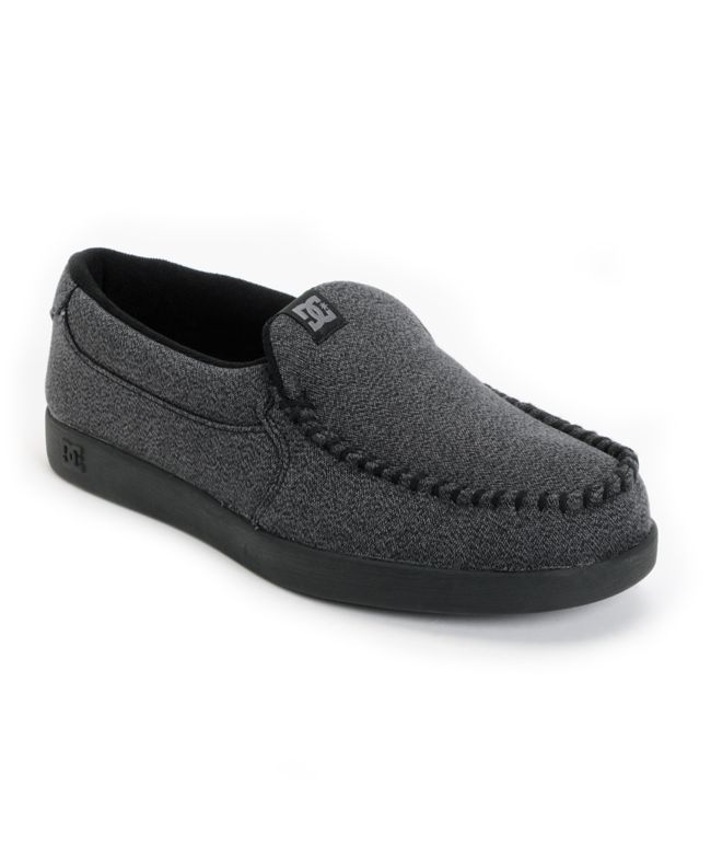 DC Villain TX Black & Battleship Slippers