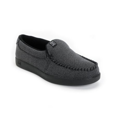 DC Villain TX Black & Battleship Slippers