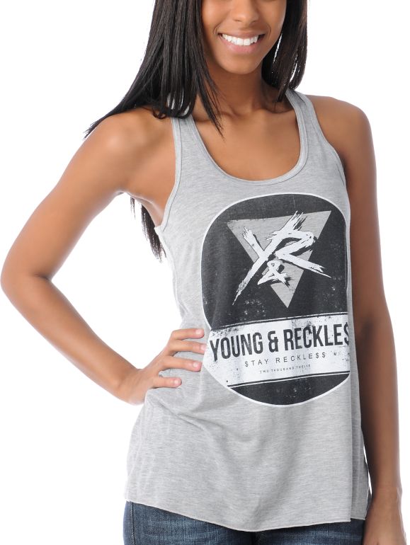 Young & Reckless Girls Upside Down Racerback Tank Top