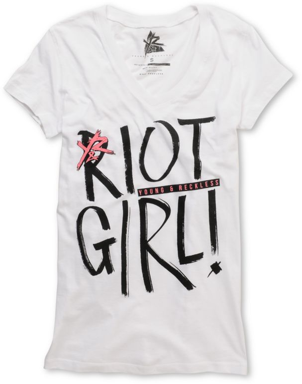 Young & Reckless Riot Girls V-Neck Tee Shirt