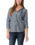 Empyre Girls Conifer Black Chambray Hooded Flannel Shirt