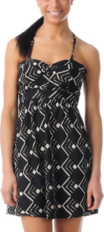 ONeill Luna Black Tribal Print Dress