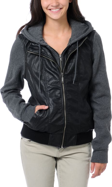 Dravus Girls Meridian Black Vest Hoodie
