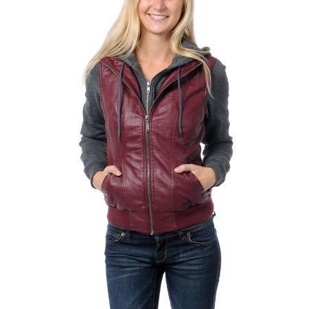 Dravus Girls Meridian Red Hooded Vest Jacket