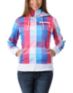 Empyre Girls Timber Pink & Blue Plaid Tech Fleece Jacket