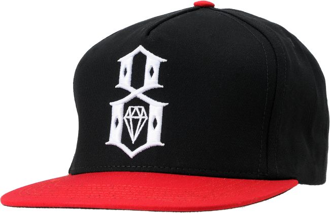 Rebel 8 Burn Bridges Black & Red 2 Tone Snapback Hat