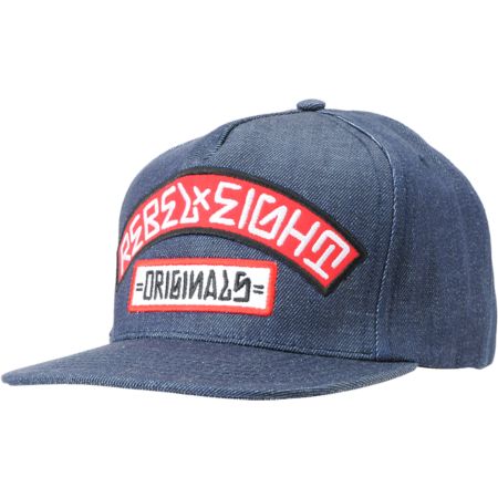 REBEL8 Originals Denim Snapback Hat 