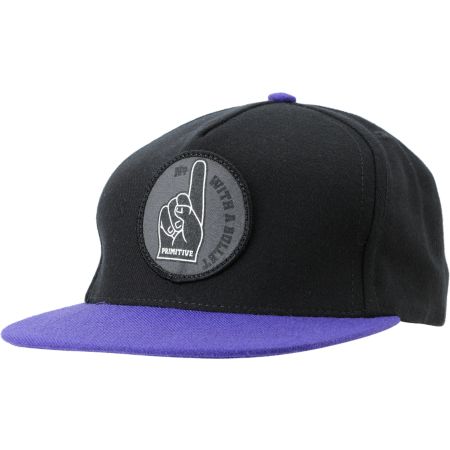 Primitive Number 1 Black & Purple Snapback Hat